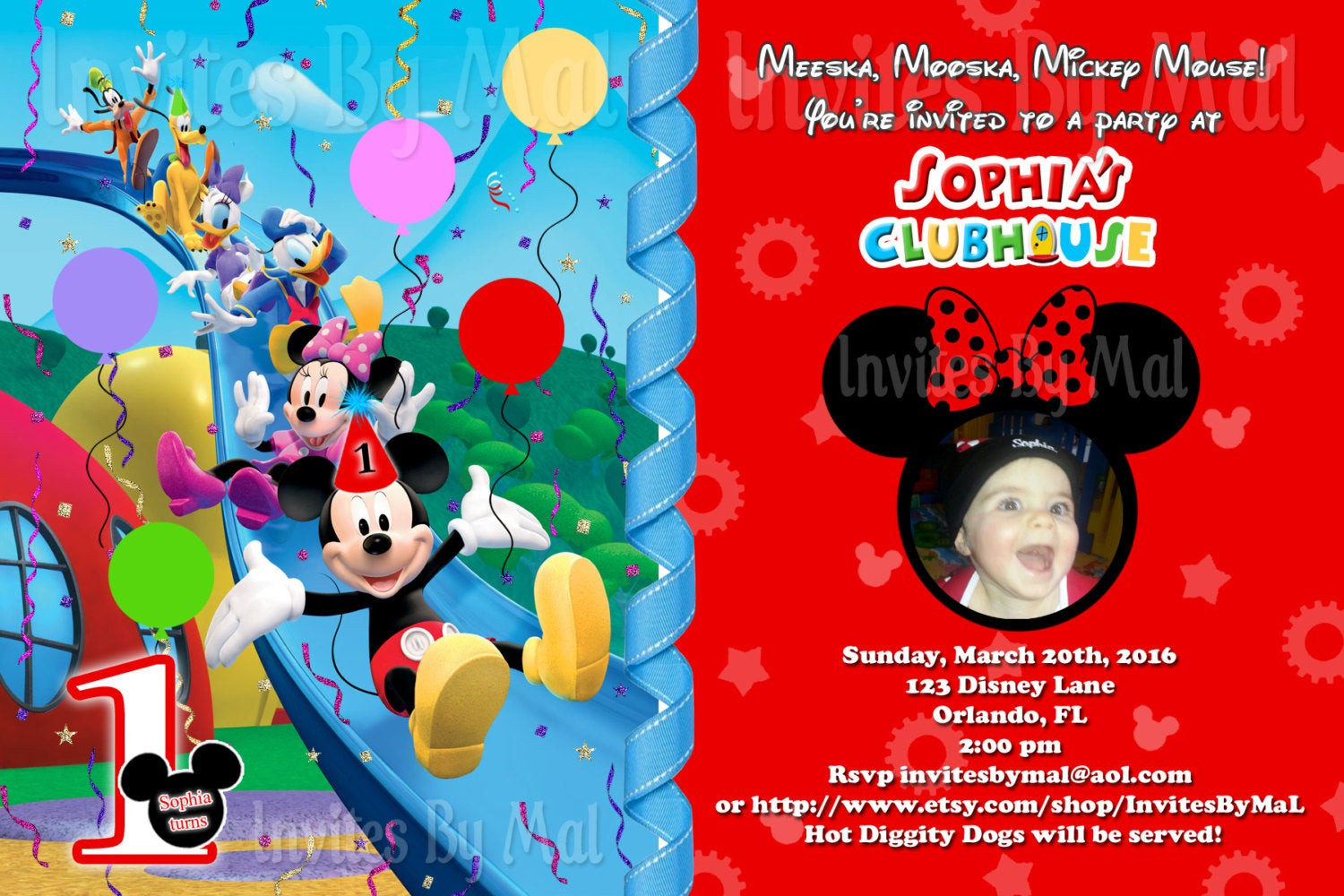 Mickey Mouse Clubhouse Birthday Party Invitations
 Mickey Mouse Clubhouse Birthday Invitation with by