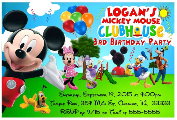 Mickey Mouse Clubhouse Birthday Party Invitations
 Mickey Mouse Clubhouse Birthday Party Invitation DIY