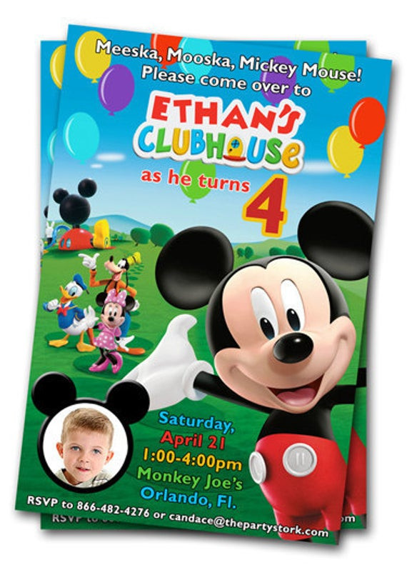 Mickey Mouse Clubhouse Birthday Party Invitations
 Mickey Mouse Clubhouse Birthday Invitations Printable Mickey
