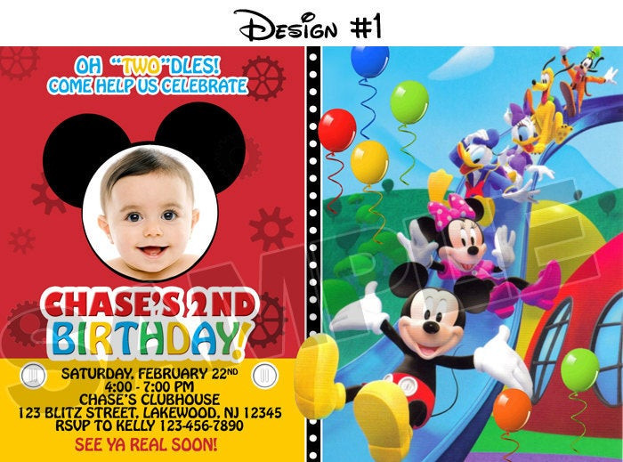 Mickey Mouse Clubhouse Birthday Party Invitations
 Mickey Mouse Clubhouse Birthday Party Invitations