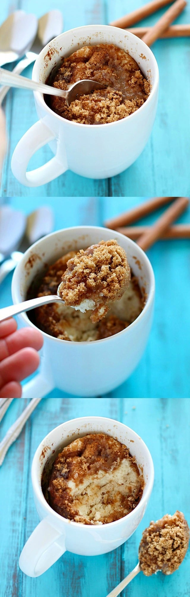 Microwave Coffee Cake
 e Minute Coffee Cake in a Mug Yummy Healthy Easy