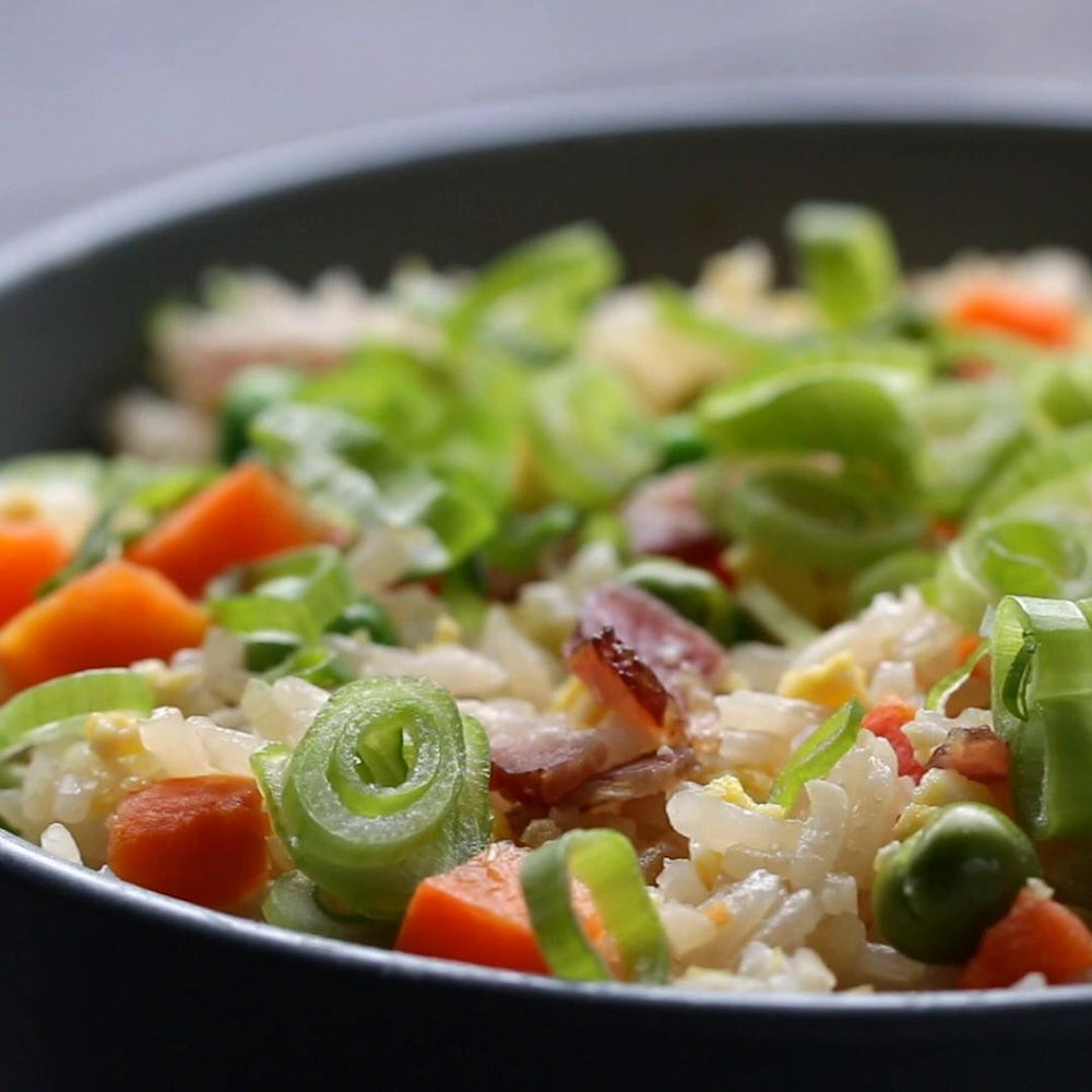 Microwave Fried Rice
 Microwave “Fried” Rice Recipe by Tasty