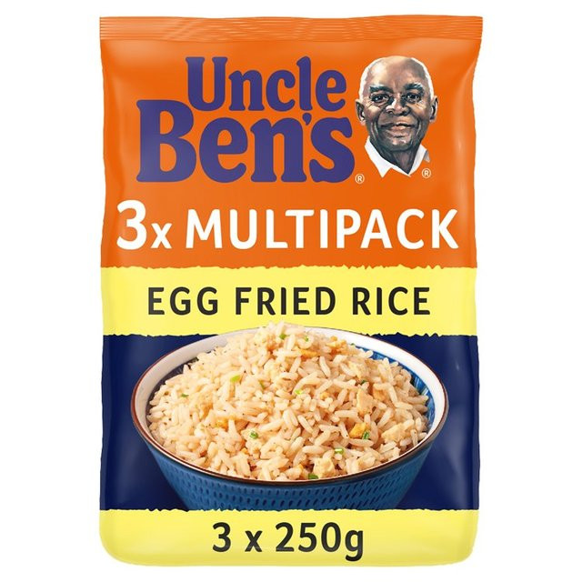 Microwave Fried Rice
 Uncle Bens Egg Fried Microwave Rice 3 x 250g from Ocado