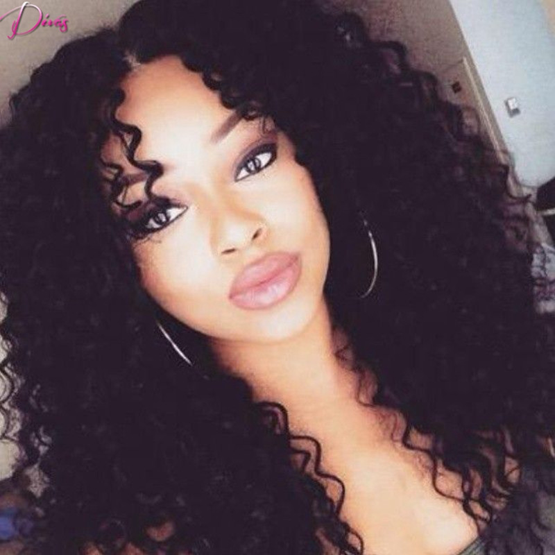 Middle Part Black Hairstyles
 Middle part human hair lace front wig for black women high