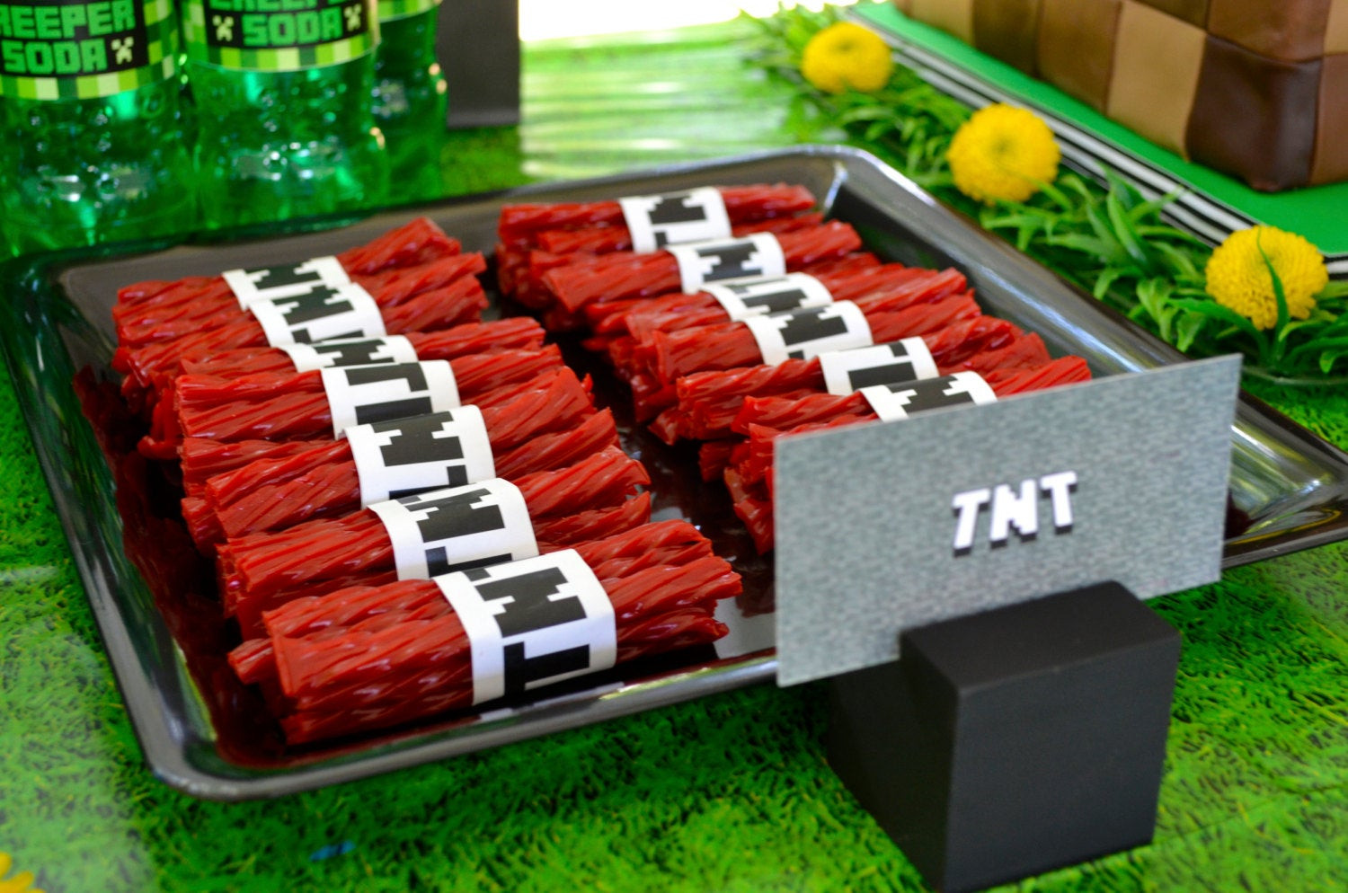 Minecraft Birthday Decorations
 Minecraft Party decor TNT Wraps Set of 10