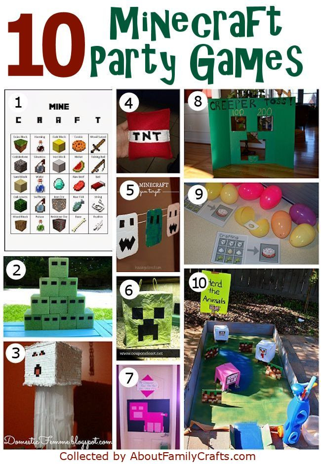 Minecraft Birthday Party Activities
 50 DIY Minecraft Birthday Party Ideas – About Family Crafts