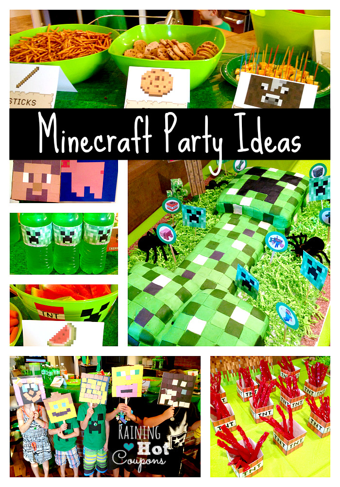Minecraft Birthday Party Decorations
 Minecraft Theme Birthday Party Ideas – Mind Food