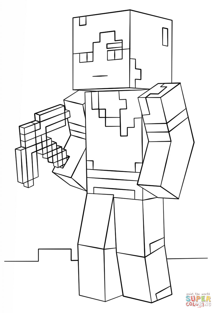 Minecraft Coloring Pages Printable
 Minecraft Alex coloring page