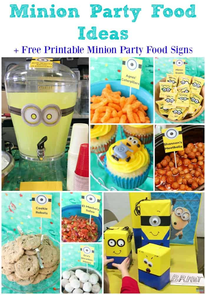 Minion Food Party Ideas
 Minion Birthday Party Food Ideas & Free Printable Minions
