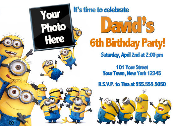 Minions Birthday Invitation
 UPDATED Bunch Minion Birthday Party Invitations Ideas