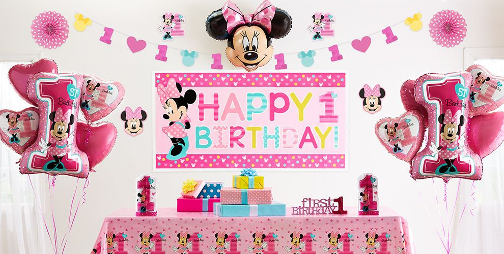 Minnie Mouse 1st Birthday Party Decorations
 Minnie Mouse 1st Birthday Party Supplies