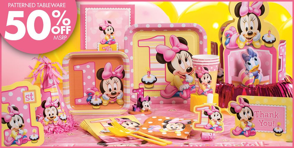 Minnie Mouse 1st Birthday Party Decorations
 Minnie Mouse 1st Birthday Party Supplies Party City