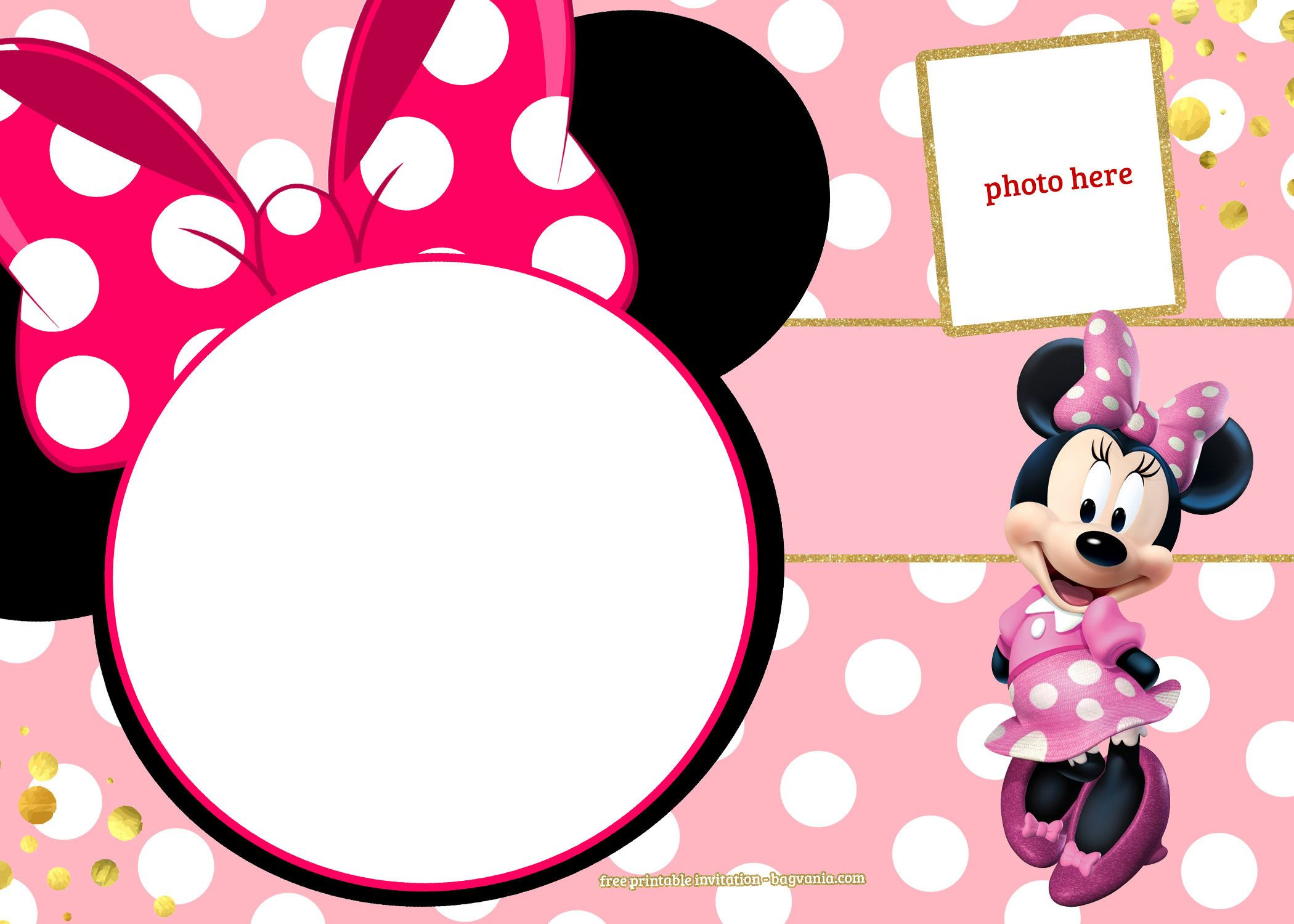 Minnie Mouse Birthday Invitations Templates
 Cool FREE Printable Minnie Mouse Invitation Template