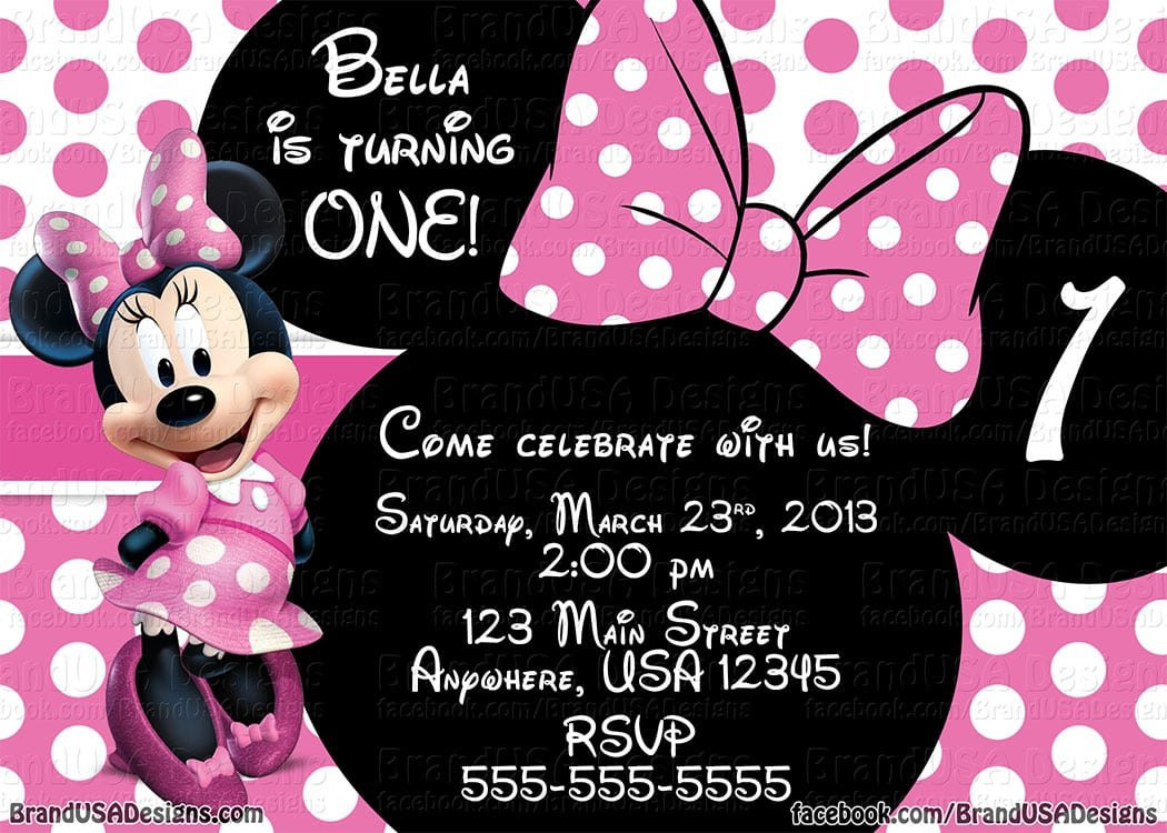 Minnie Mouse Birthday Invitations Templates
 Minnie Mouse Invitation Template