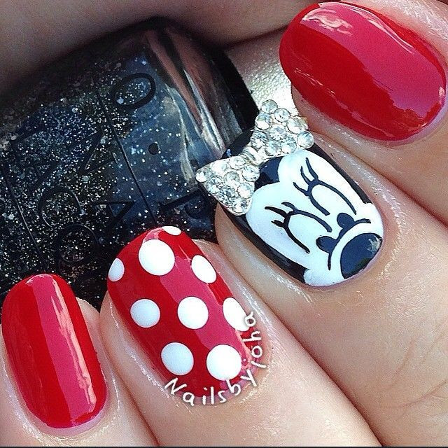 Minnie Mouse Nail Designs
 Minnie mouse nail art