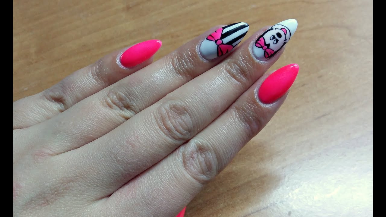 Minnie Mouse Nail Designs
 Sweet nails Minnie Mouse nail art