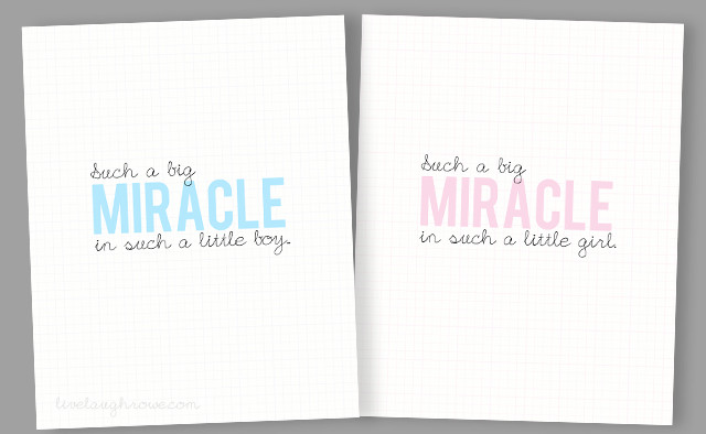 Miracle Baby Quotes
 Miracle Baby Quote Printables Live Laugh Rowe