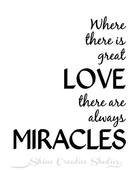 Miracle Baby Quotes
 Great Love Miracles Quote Wall Art by ShineCreativeStudios