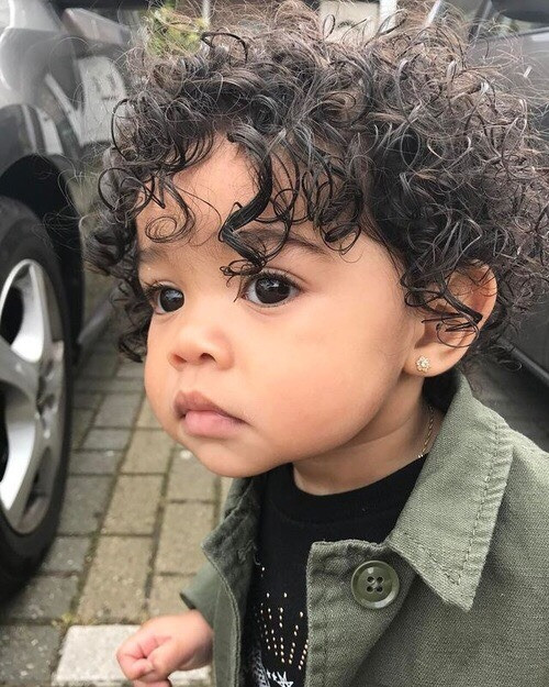 Mixed Baby Boy With Curly Hair
 Mixed Babies