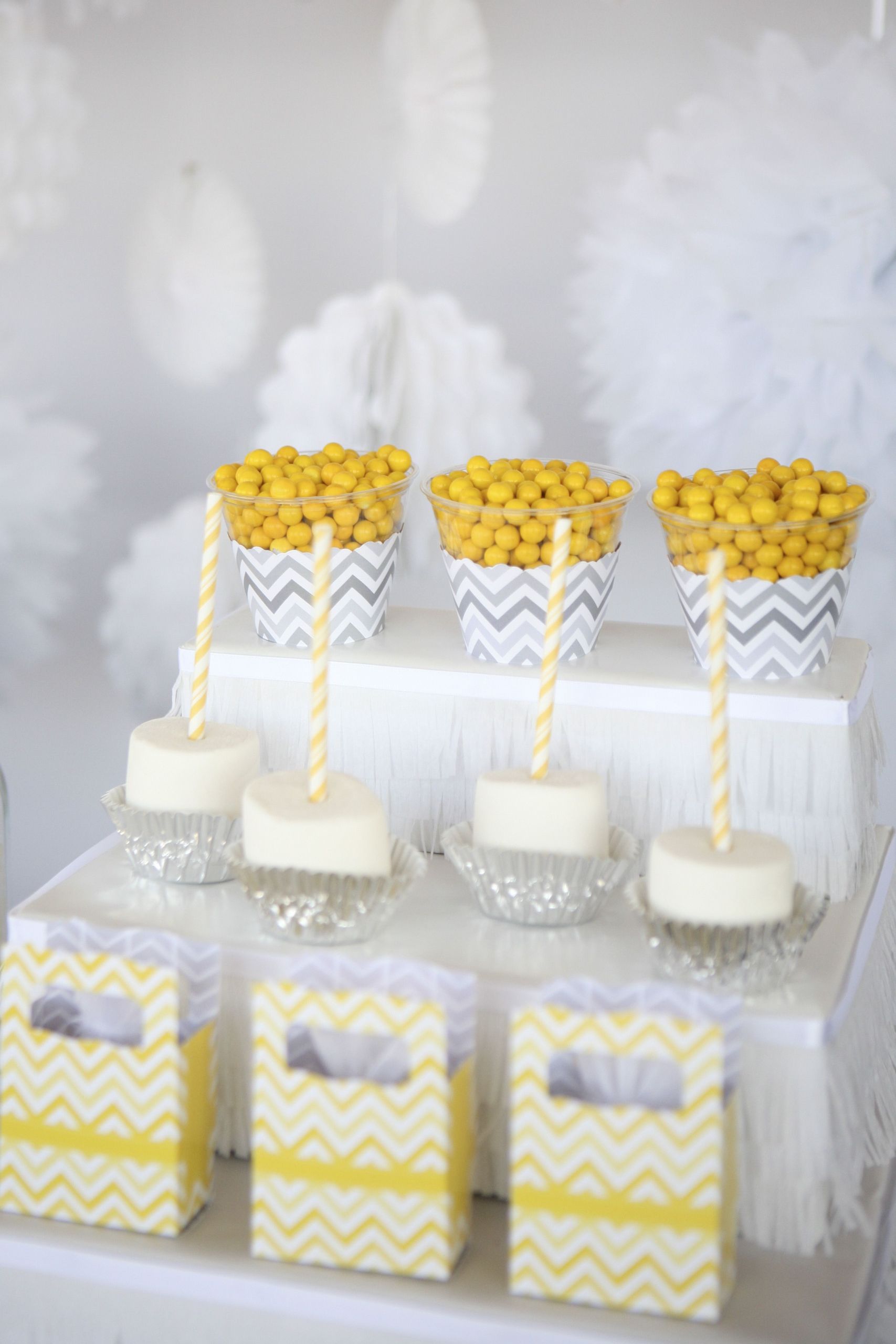 Mixed Gender Birthday Party Ideas
 Mix and Match Colors Yellow and Gray Chevron Party