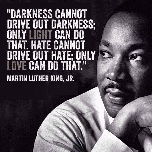 Mlk Quotes On Love
 Darkness cannot drive out darkness only light can do that
