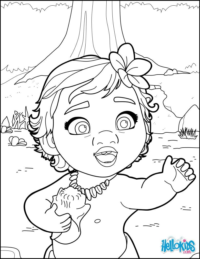 Moana Coloring Pages For Kids
 Baby moana coloring pages Hellokids