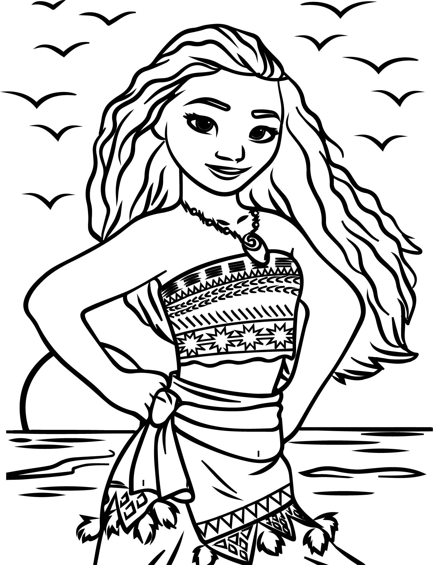 Moana Coloring Pages For Kids
 Disney Moana Coloring Page