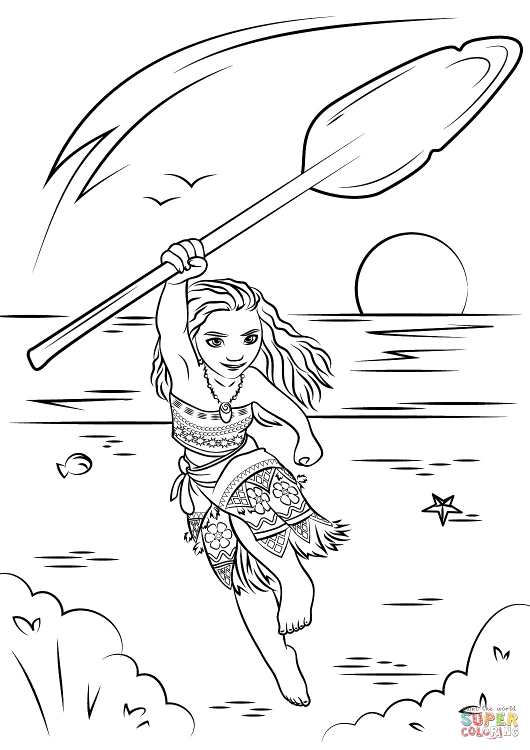 Moana Coloring Pages For Kids
 DIY Moana Birthday Party for under US$70