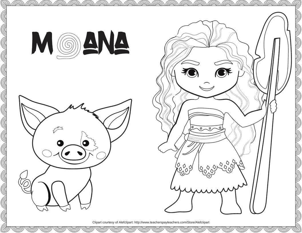 Moana Coloring Pages For Kids
 Exclusive Free Disney Moana Coloring Printable · The