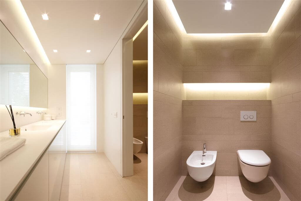 Modern Bathroom Ceiling Light
 Jesolo Lido Pool Villa Custom Home Design by JM Architecture