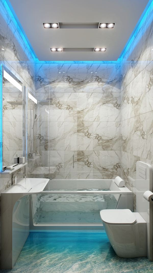 Modern Bathroom Ceiling Light
 LED light fixtures tips and ideas for modern bathroom