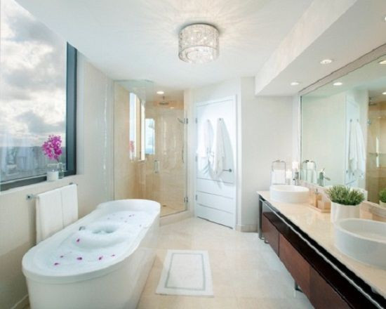 Modern Bathroom Ceiling Light
 35 Modern Bathroom Ideas for a Clean Look