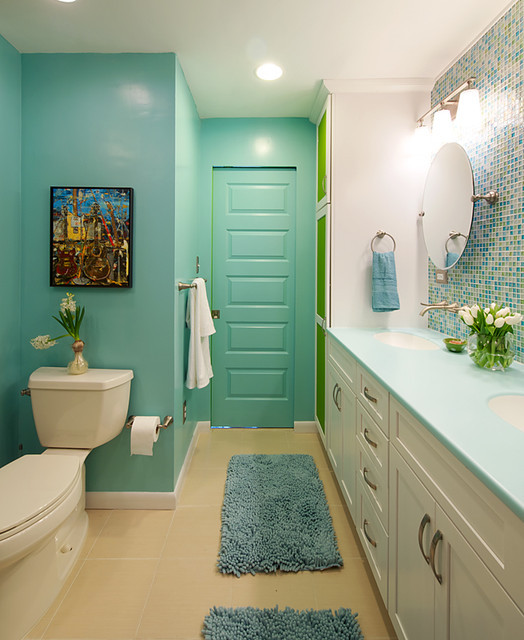 Modern Bathroom Colors
 Colorful and Modern Bathroom Contemporary Bathroom