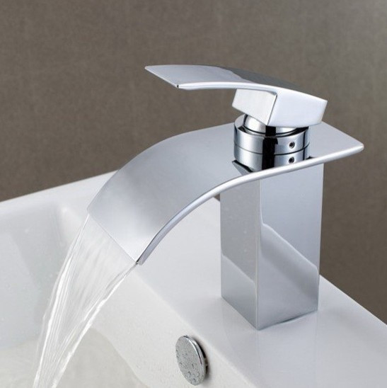 Modern Bathroom Sink Faucets
 Contemporary Waterfall Bathroom Sink Faucet 8061