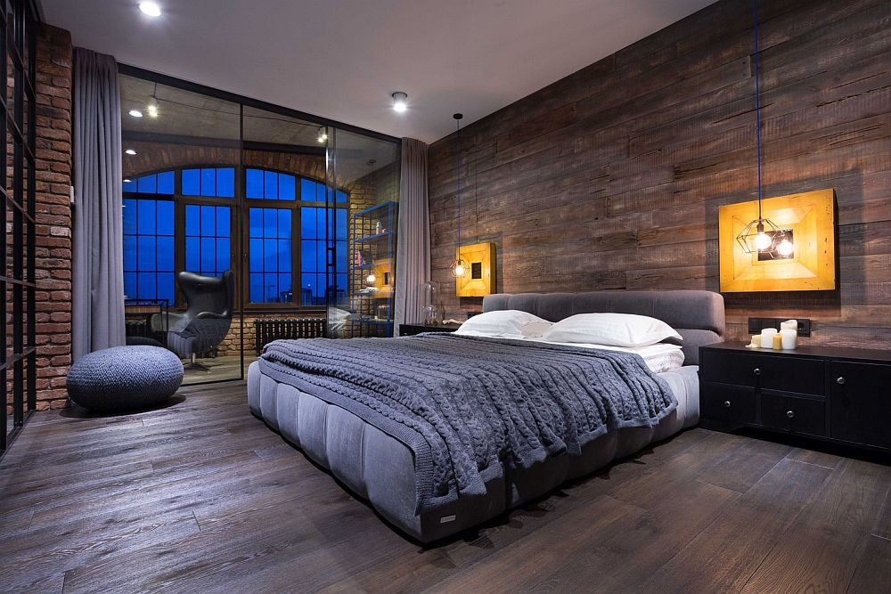 Modern Bedroom Design
 High End Bachelor Pad Design Stunning Loft in Kiev by