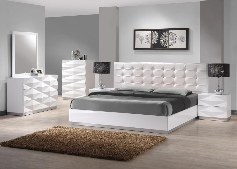 Modern Bedroom Furiture
 Stylish Leather Modern Master Bedroom Set Springfield