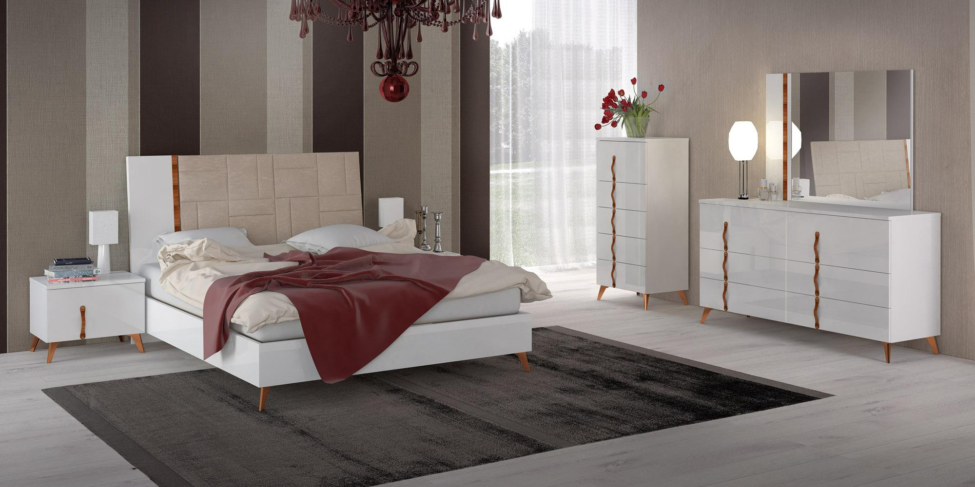 Modern Bedroom Sets
 Made in Italy Leather Elite Modern Bedroom Sets with Extra