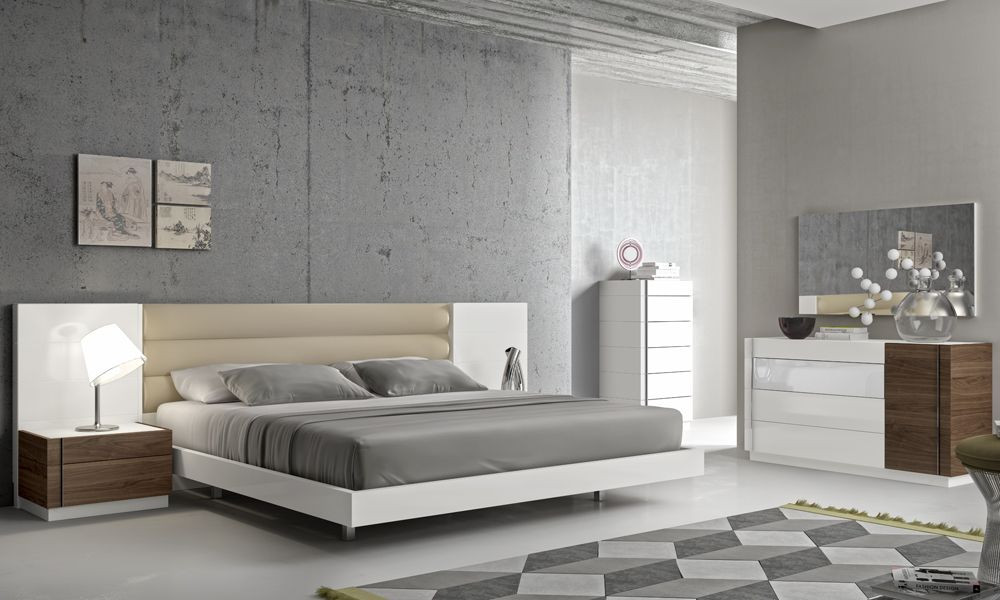 Modern Bedroom Sets
 Fashionable Leather Modern Design Bed Set with Long Panels