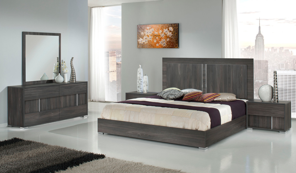 Modern Bedroom Sets
 Modrest Luca Italian Modern Grey Bedroom Set