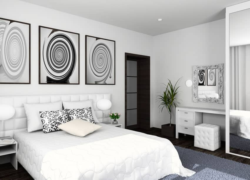 Modern Black And White Bedroom
 31 Gorgeous White Bedroom Ideas Design