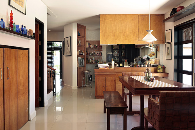 Modern Filipino Kitchen
 A Filipino Inspired Duplex with Antiques and Wooden Pieces
