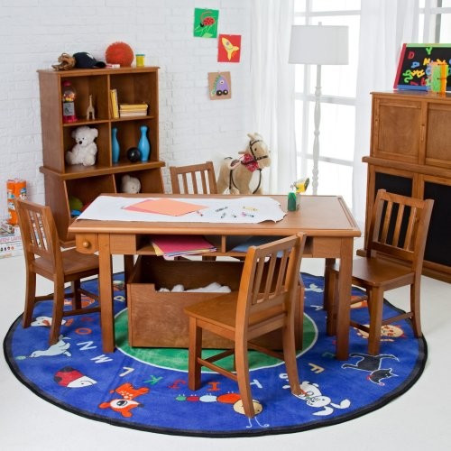 Modern Kids Table And Chair
 Classic Playtime Pecan Deluxe Activity Table with Free