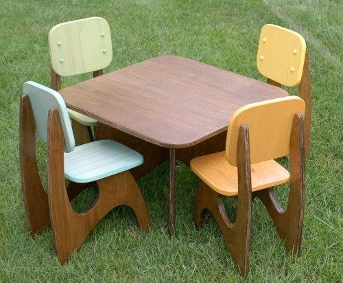 Modern Kids Table And Chair
 Etsy Finds Modern Child Table Set