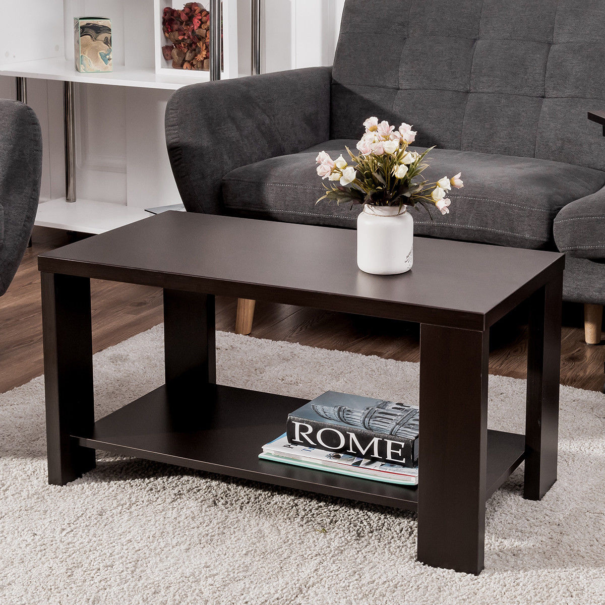 Modern Living Room Table
 Giantex Coffee Table Rectangular Cocktail Table Wood
