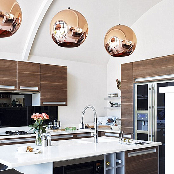 Modern Pendant Lighting Kitchen
 The Shiny Kitchen Metal Decor for Your Culinary Space