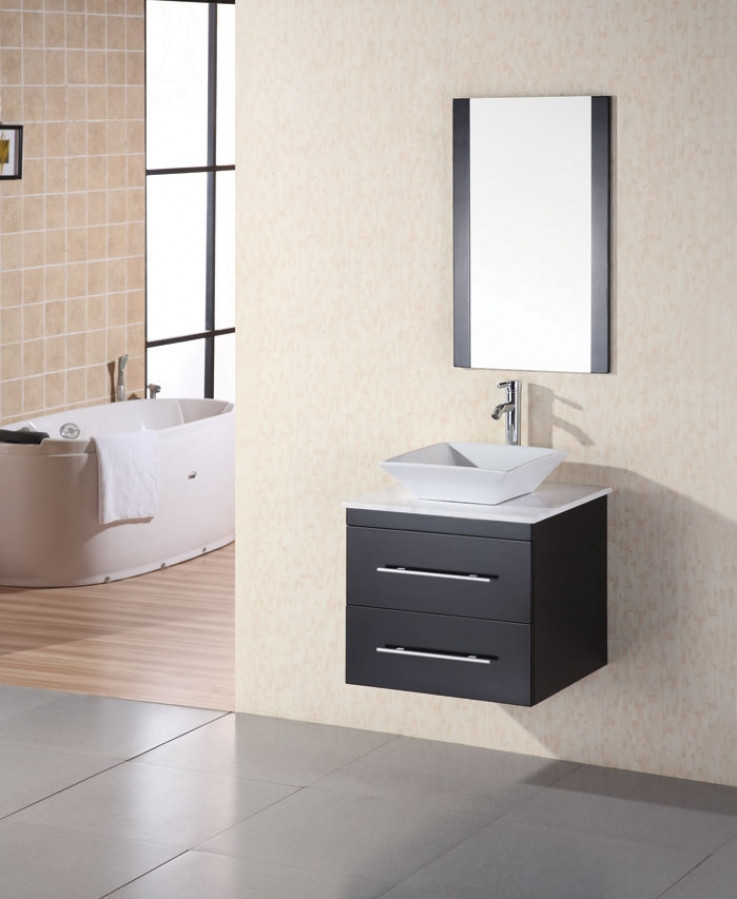 Modern Single Bathroom Vanity
 24 Inch Modern Single Sink Bathroom Vanity in Espresso