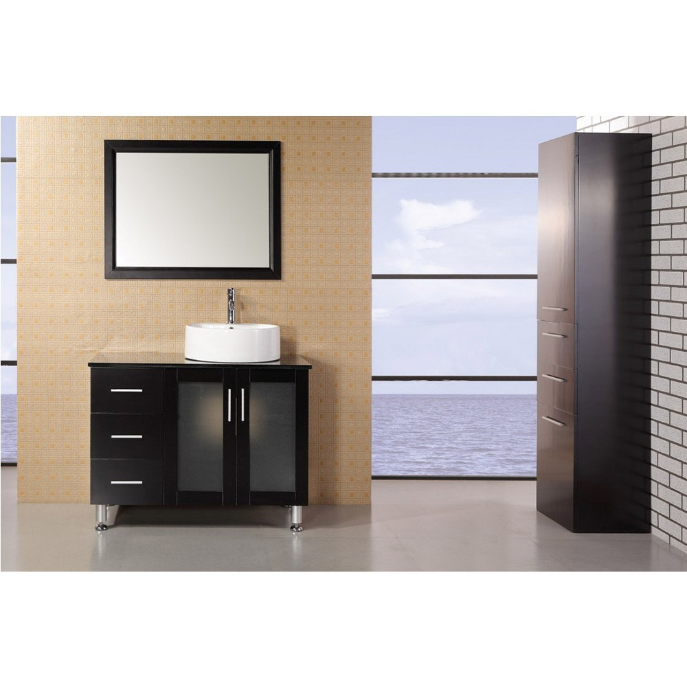 Modern Single Bathroom Vanity
 Design Element Seabright 39" Single Sink Modern Bathroom