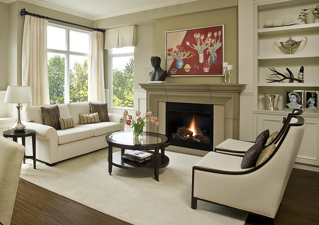 Modern Traditional Living Room
 Fireplace Mantels and Surrounds