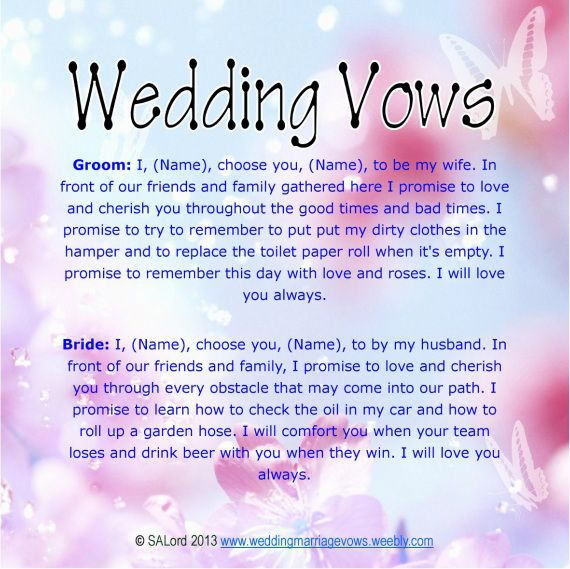 Modern Wedding Vows Examples
 Unique Wedding Vows