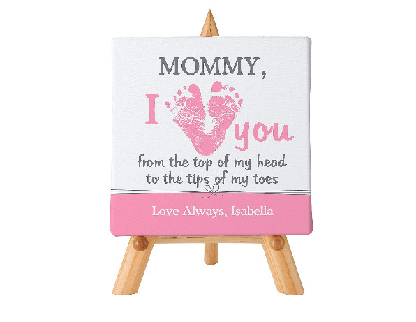 Moms First Mothers Day Gift Ideas
 I Love Mommy Personalized Canvas Choice of Colors